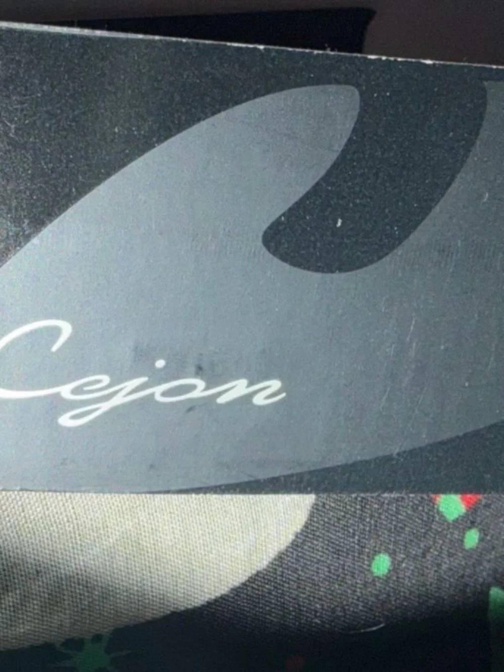 Cejon Black Holiday Cat & Gift Print Scarf